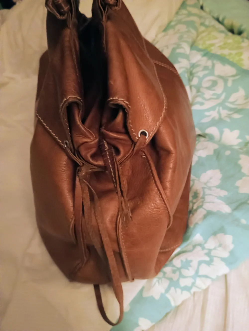 SUNDANCE BROWN ITALIAN LEATHER HANDBAG!! BEAUTIFUL! DISTRESSED